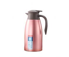 GUOCU Thermique Carafe en Acier Inoxydable Pichet à Café Double Paroi Isotherme Thermos,Rose,1.5 L（24 Hours Insulation）