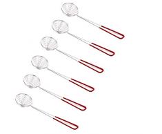 Passoires à Fondue,6pcs Poignée Longue Acier Inoxydable à Mailles Fines Passoire Acier , Epuisette à Fondue Chinoise Cuisine à Longue Manche Perle Passoire Conviennent pour Pot Chaud Et Thé au Lait