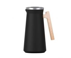 Pichet Isotherme Thermos Sous Vide Isolé, Carafe à Café Thermique Flacon Acier Inoxydable Avec Bouton De Presse En Haut, Rétention De Chaleur Et De Froid, Pour Le Thé, Boissons (Noir,1600ml)