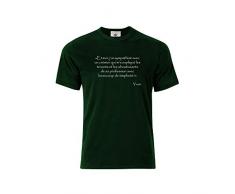 Mygoodprice T-Shirt col Rond Yvain sympathisé avec Un crémier Citation Kaamelott Vert (Bottle Green) L