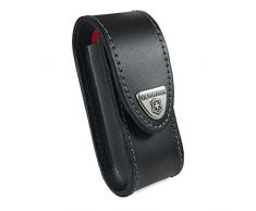 Victorinox Victorinox Couteau de poche / Pochette en cuir véritable Swiss Army Pen Stylet avec attache crochet et boucle (2-4 couches) [Hiker Couteau, Original Suisse Couteau] - Noir