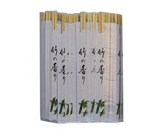 Une fois 100 paires de baguettes chinoises en bambou 21 cm emballage individuel jetables baguettes