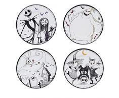 ABYstyle - Disney - LEtrange Noël de Monsieur Jack - Set de 4 assiettes - Jack & Cie