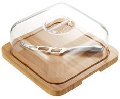 Pradel Jean Dubost 20326 Plateau Ã Fromage en Bambou VÃ©ritable + 1 Couteau Ã Fromage en Acier Inox