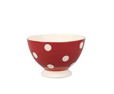 Déjeuner sur lherbe DH012101 Bol Faïence, Rouge, 10 x 10 x 6,5 cm
