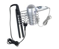 Wenko 22220100 Porte sèche-Cheveux et Fer à Lisser Classic, INOX, Argent, 30x13x17 cm