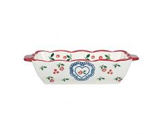 Cerise Petits Plat Four rectangulaire en céramique pour Four-Plat à gratin/lasagn-23x 12,5 cm（550ML）
