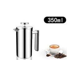 Souarts Cafetière à Piston en Acier Inoxydable French Press Café Isolation Thermique Permanent pour Café Thé avec Filtres Recharges pour Café Thé Lot de 1