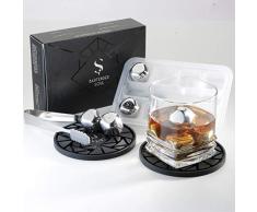 Bartender Soul Élégantes Glaçons INOX (30mm - Dessous de Plat)
