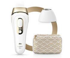 Braun Silk·Expert Pro 5 PL5137 Épilateur Lumière Pulsée Intense IPL Dernière Génération Pour Femme et pour Homme, Épilation Permanente, Blanc/Doré