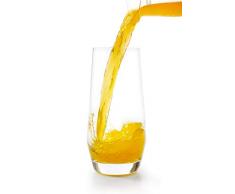 Umi.Essentials Verres à eau Résistant à la Chaleur Tasses à Café Lot de 6 Verre pour Lait Cappuccino Jus Latte Thé Bière Boissons Glacées Tasse en Verre 550ml (19.0oz)