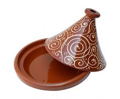 L´orient - Das Tor zum Orient / Generisch Tajine Ronde Marocaine Ø 30 cm émaillée pour Cuire 4 à 5 Personnes, Pot de Tonte, faiton, marrakesch, Oriental, Arabe, sans substances nocives.