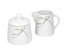 Set sucrier 28 cl et crémier 23 cl Donna – Porcelaine blanche avec ligne décor 2 pièces