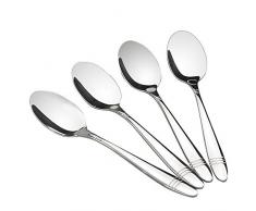 Rinboat Vaisselle en acier inoxydable Cuillères à Soupe, 12 pièces