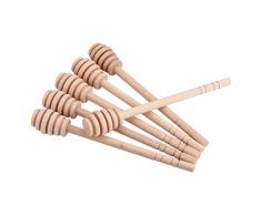 Bâtonnets Honey Dipper - Paquet de 50 bâtonnets Olive en bois, cuillère en bois for la distribution de pots de miel Drizzle Honey, bâtonnets en bois for bâtons de fête de mariage