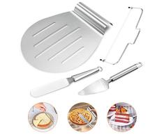 Gifort Trousse à Couper le Gâteau Pelle à Pizza Couteau à Fromage (4 pcs)