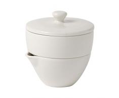 Villeroy & Boch Tea Passion Sucrier et crémier, 3 pièces, 130 ml/110 ml, Porcelaine Premium, Blanc