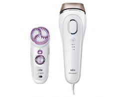 Braun Silk-expert 3 BD 3005 Épilateur Lumière Pulsée Intense IPL Pour Femme et pour Homme Blanc/Violet - Système d’Épilation Permanente + Pochette