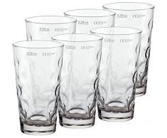 Dubbeglas - Set de 6 Verres à vin (0,25 L) - qualité robustes - jolis et élégants pour jus, cidre et fruit smoothie - Transparents (12 cm, transparent)