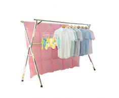 XNDCYX Séchoir À Linge Télescopique, Étendoir À Linge Compacte, Séchoir sur Pied, Acier Inoxydable, Longueur Détendage 12-24 M, pour Intérieur Et Extérieur, Rangement Facile,2.0