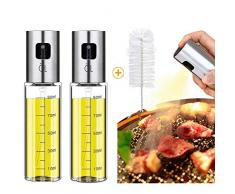 Spray huile et vinaigre,Bouteille dhuile de verre,Distributeur dhuile dolive,Bouteille dhuile portable Convient pour Alimentaire pour BBQ/Cuisine/sauvage(100ml)