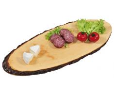 Kesper 61201 Écorces-Planche à Découper Bois Nature 40-49 x 17 x 1,5 cm