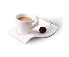 Service à café 12 tasses avec sous-tasses en service assiettes l016 blanc)