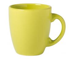 SC CESIRO SA Lot de 6 Tasses evasees 15cl en Faience Vita Coloris anis