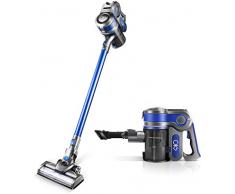 Aspirateur balais sans fil,12Kpa Aspirateur sans fil domestique 35 minutes dautonomie 4 en 1 Aspirateur Lumière LED 2 Vitesses Modurable