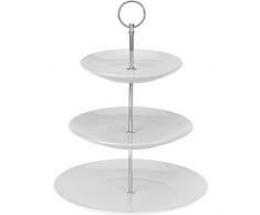 Excellent Houseware Porcelaine Plat de Service Ã 3Â Ã©tages