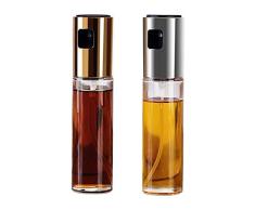 Nrpfell Cuisine Huile de Cuisson Chef Spray à lhuile Bouteille Vide Bouteille de Vinaigre Distributeur DHuile Outils de Cuisson Salade Grill Cuisson PulvéRisateur DHuile en Verre