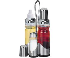 Fackelmann Menage Service vinaigre/ spray huile /salière et poivrière Inox
