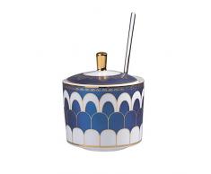 HCHLQLZ Bleu Porcelaine Bol à Sucre, Sucrier avec Cuillère et Couvercle Récipients Dépicespour Boîte Assaisonnement la Maison et de Cuisine