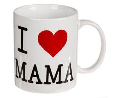 Out of the blue Mug en Faience, I Love Mama, env. 10 x 8 cm