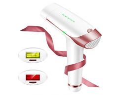 Auratrio T-009s IPL Epilateur à Lumière Pulsée > 500.000 Flashs, Épilation Permanente, Hommes et Femmes, pour Corps/Visage/Bikini/Intime/Maillot/Aisselles, glisser-flasher, jusquà 5,4J/cm² (Or rose)