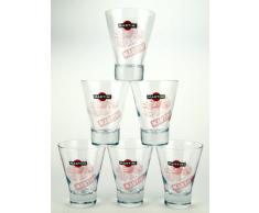 Martini Lot de 6 verres à Martini d’origine Type tumbler Avec impression rouge
