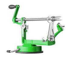 TecTake 3 en 1 Pèle Pommes Métal Épluche Pomme | -diverses couleurs au choix- (Vert | no. 400781)