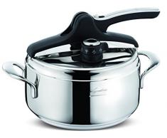 Lagostina 12006010122 Domina vitamin noir autocuiseur 3,5l, Acier, INOX, 22 cm