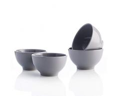 UNITED COULEURS OF BENETTON. - Set de 4 bols 650 ml faïence gris