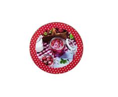 Totally Addict CMP - Dessous de Plat en Verre Rond - Gamme Confiture - 18x18cm - Rouge