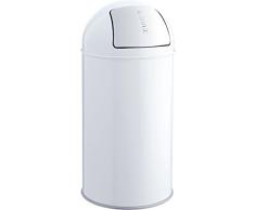 Helit poubelle métal rond 300 mm - 650 mm 30 l (blanc)