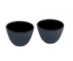 Bredemeijer G004B Asia Xilin Set de 2 Tasses à Thé Fonte Bleu foncé