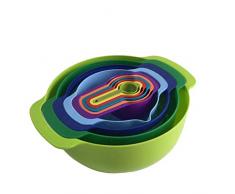 Xegood Comestible PP Rainbow Lot de saladiers, mesurant Bol à mélanger Compact Ensemble de Nidification