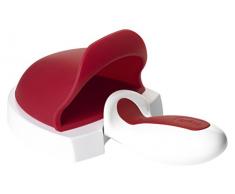 Zyliss E980035 Couteau à huîtres avec Support en Silicone, Rouge/Blanc