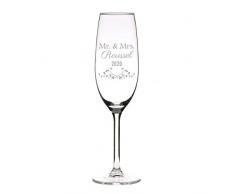 Verre à champagne personnalisé avec gravure - gravé, gravé: 1 verre