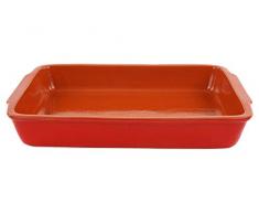 Nuova Colì Plat à rôtir rectangulaire en terre cuite pour four cm 38 x 28 Brique