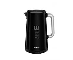 TEFAL SMART N LIGHT 1.7L noir Bouilloire sans fil Thermostat réglable Affichage digital Touche rapide 100° Arrêt automatique KO850810