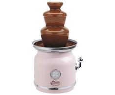 Bestron Fontaine à Chocolat - Design Rétro avec 3 Etages, Sweet Dreams, 90 Watt, Rose