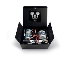 Egan WMSET/18 Lot de 4 Tasses Ã cafÃ© Sweet Love, sucrier et napperon, Porcelaine, Bleu