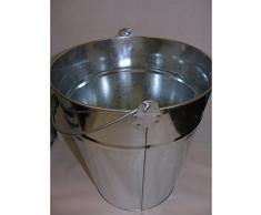 Seau zinc Seau à cendres Poignée eau Seau Tôle Seau galvanisé Pot de 10L